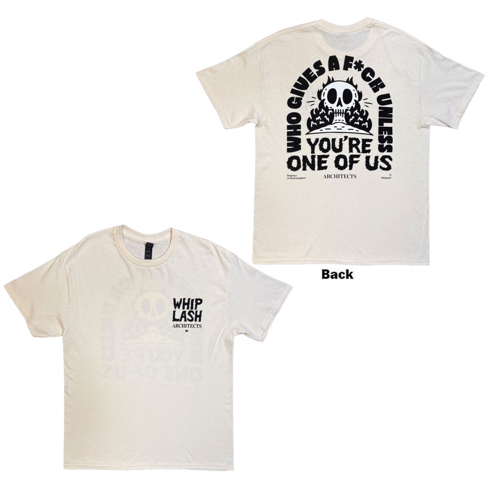 Architects - Whiplash Who Gives A Fuck Tshirt Homme - CrÃ¨me